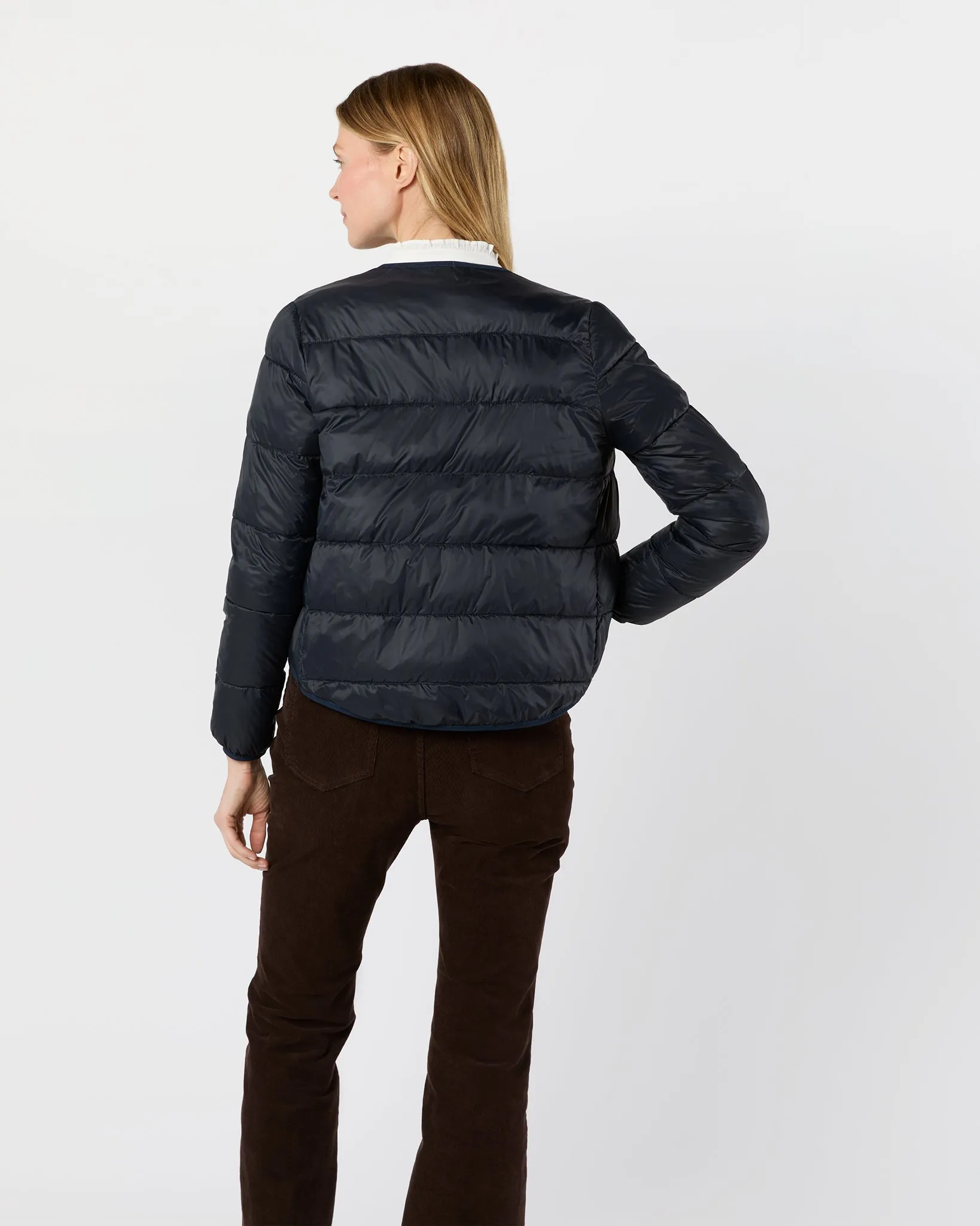 Minnie Cashball Puffer Jacket in Navy Nylon sold by Mashburn product image thumbnail 5