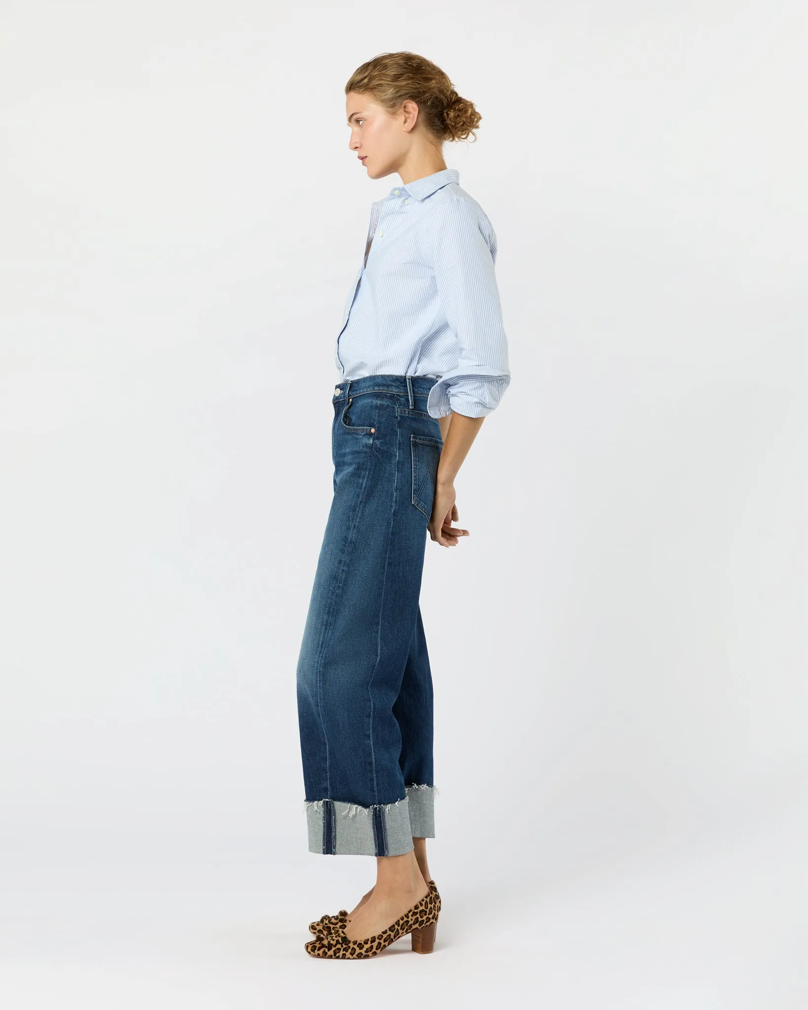 The Half-Pipe Ankle Cuff Fray Jean in Perfectly Imperfect sold by Mashburn product image thumbnail 4