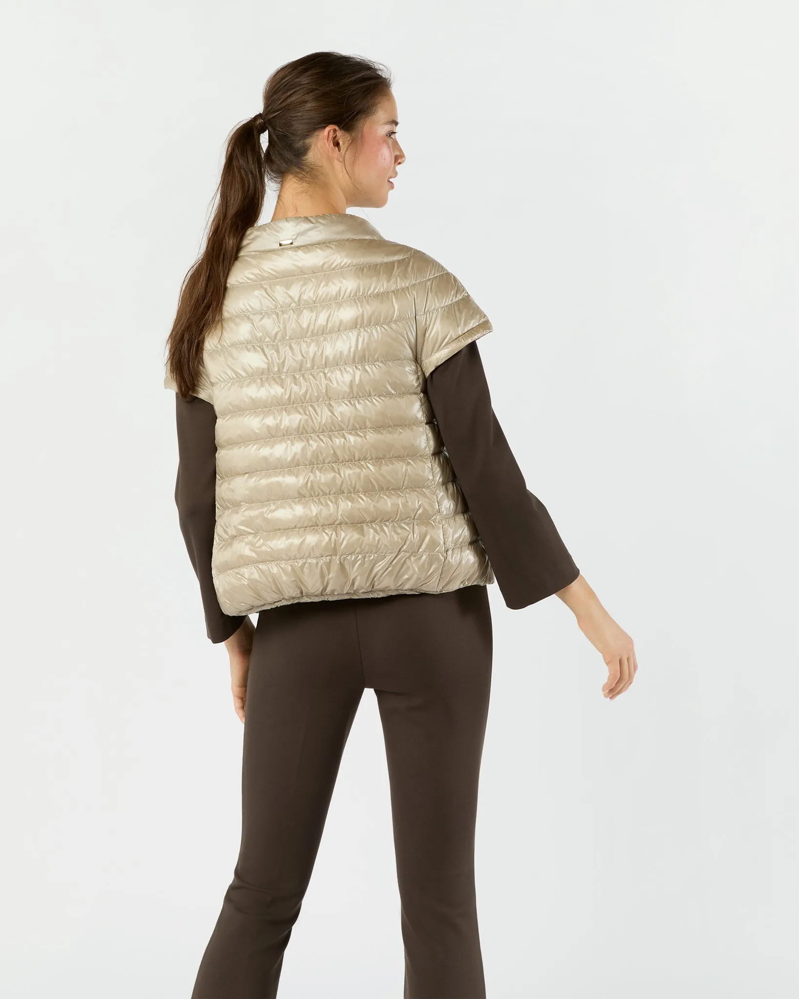 Emilia Cap-Sleeve Jacket in Champagne sold by Mashburn product image thumbnail 4