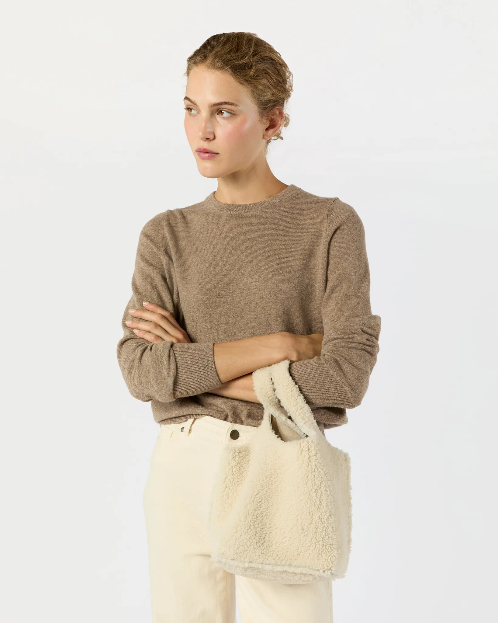 Paola Bucket Bag in Natural Shearling sold by Mashburn product image thumbnail 2