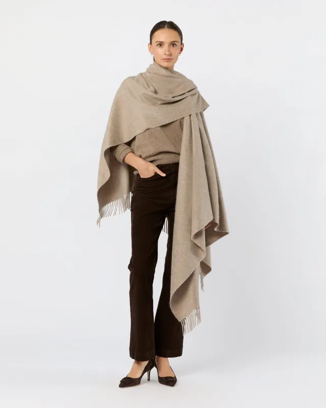 Cashmere Cape in Ash sold by Mashburn