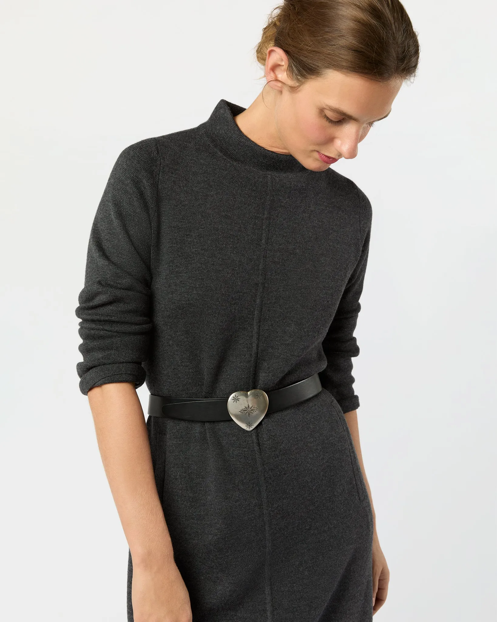 1.25" Edelweiss Heart Belt in Black Veg-Tanned Leather sold by Mashburn product image thumbnail 2