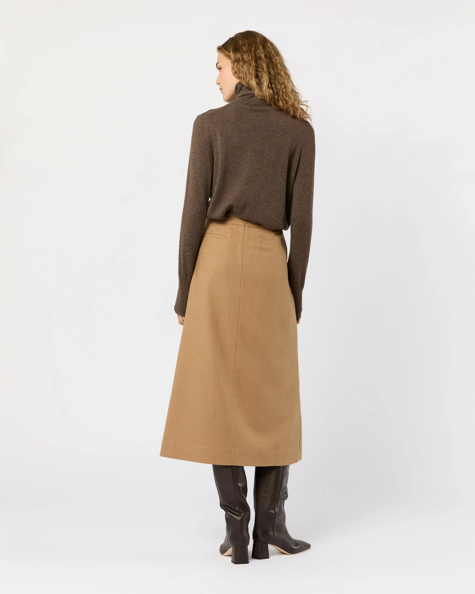 Juniper Skirt in Camel Hair Flannel sold by Mashburn product image thumbnail 5