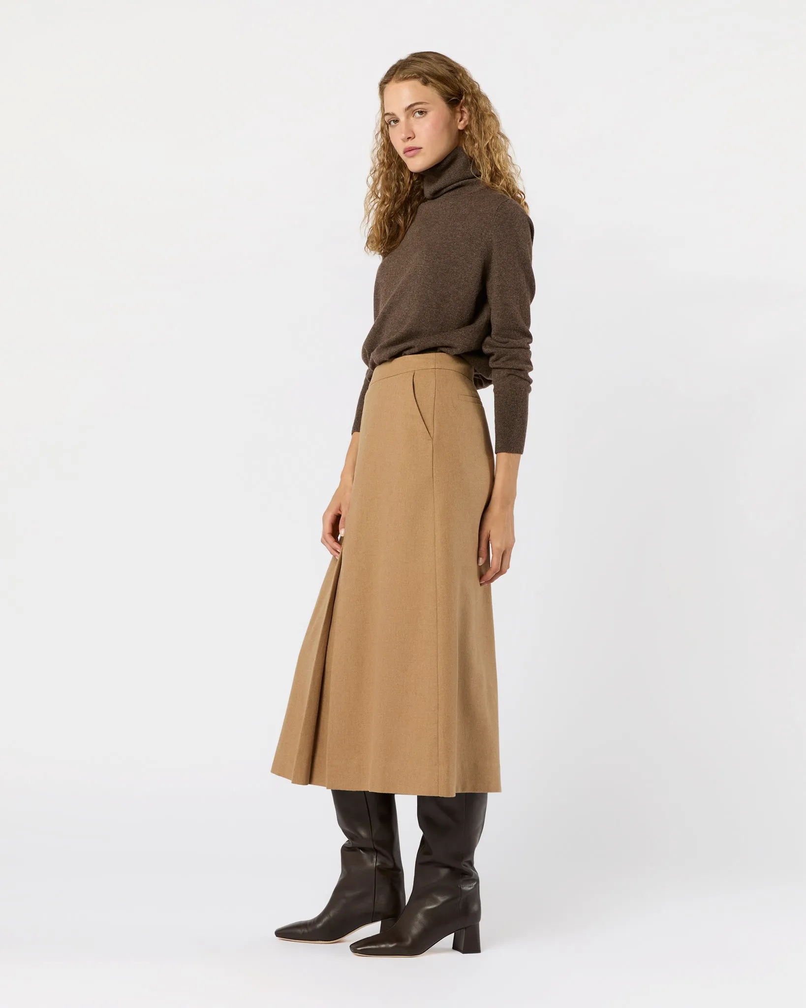 Juniper Skirt in Camel Hair Flannel sold by Mashburn product image thumbnail 3