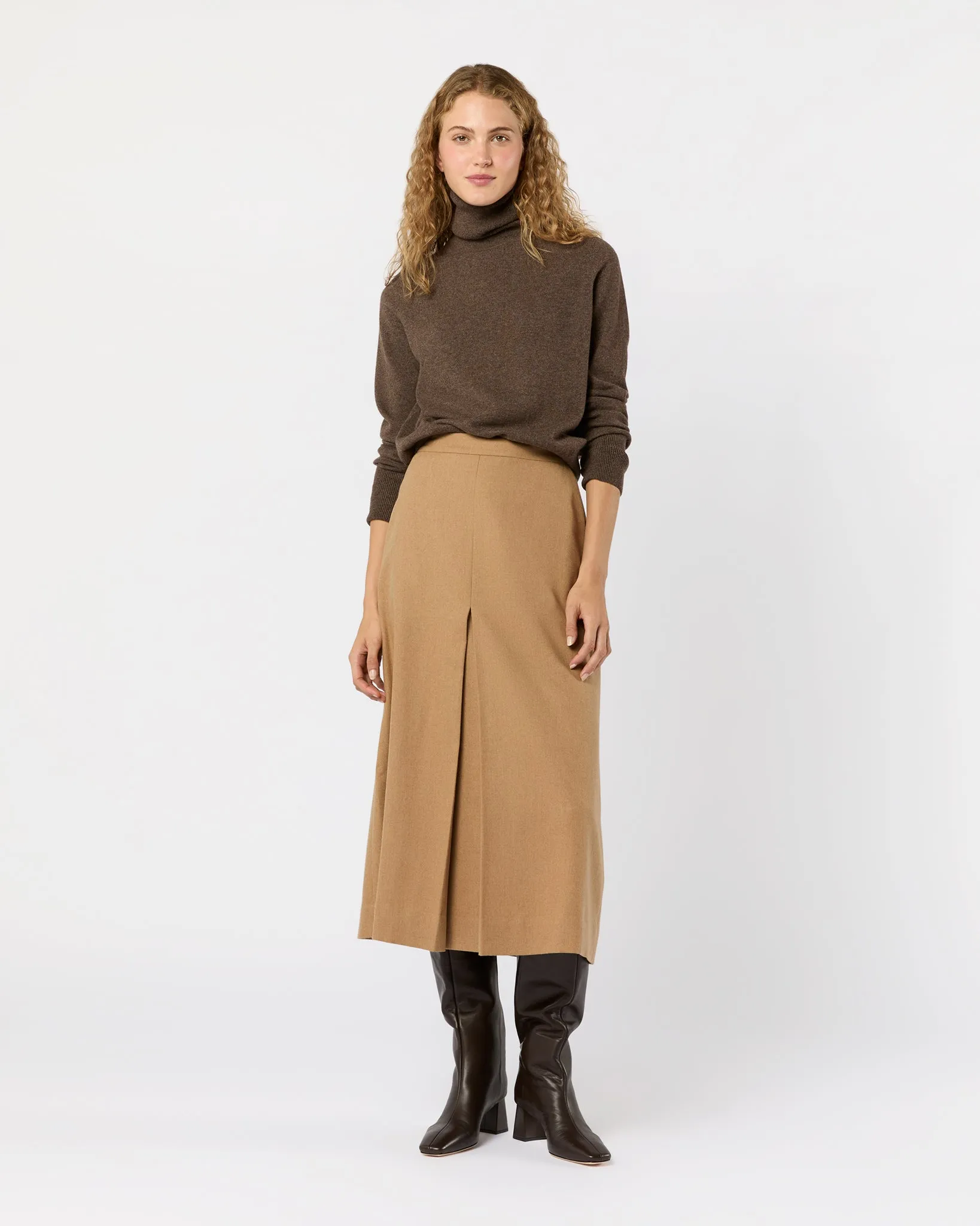 Juniper Skirt in Camel Hair Flannel sold by Mashburn product image thumbnail 4
