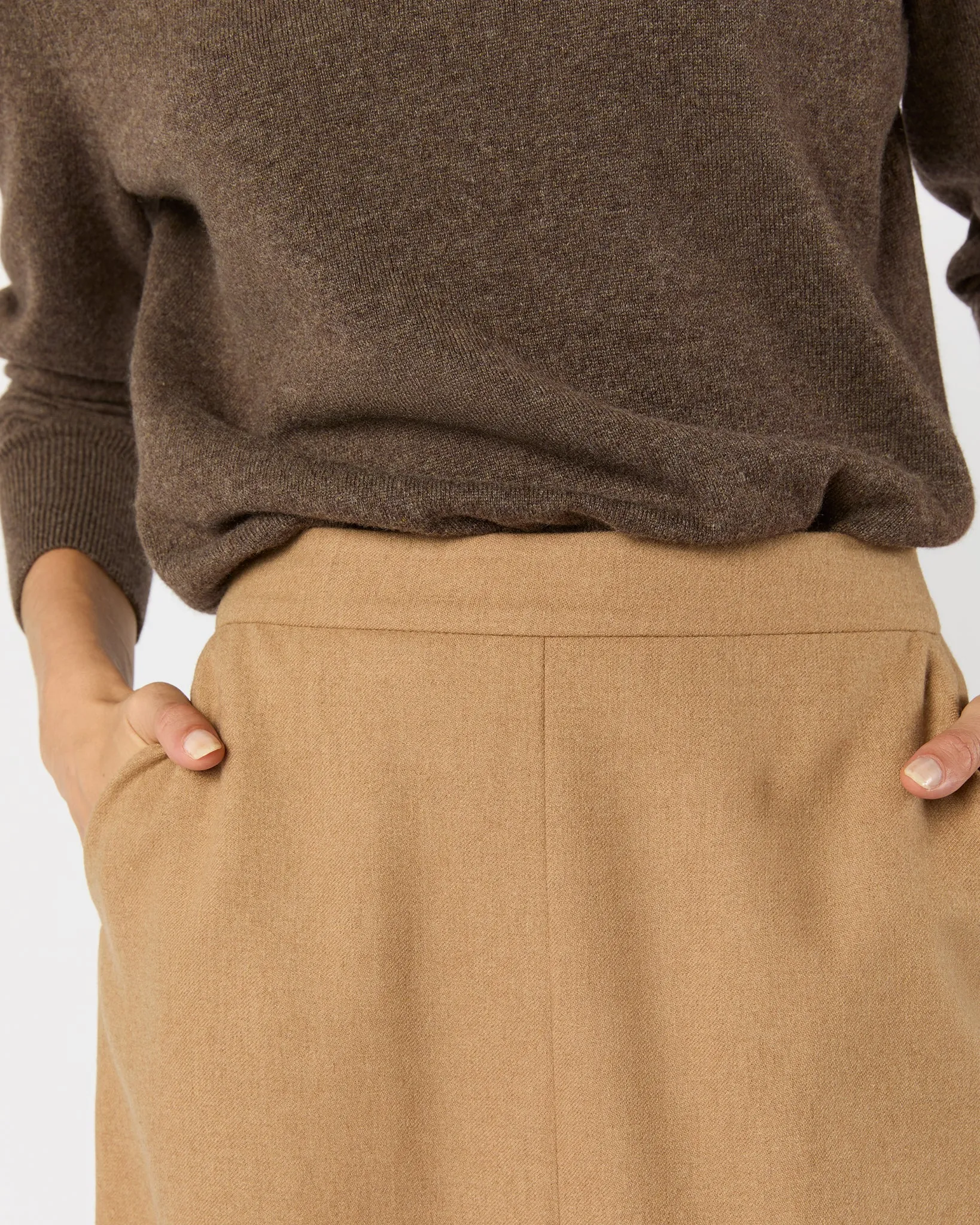 Juniper Skirt in Camel Hair Flannel sold by Mashburn product image thumbnail 2