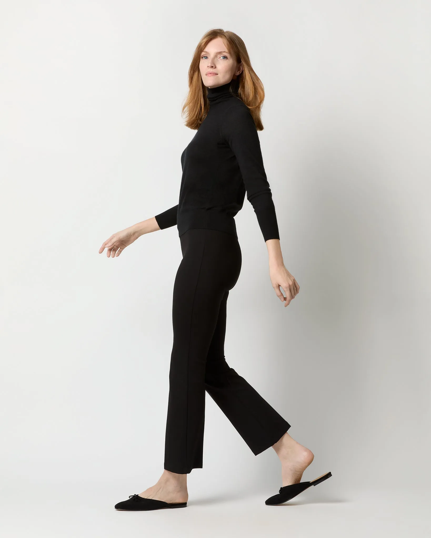 Alida Turtleneck Sweater in Black Cashmere sold by Mashburn product image thumbnail 4