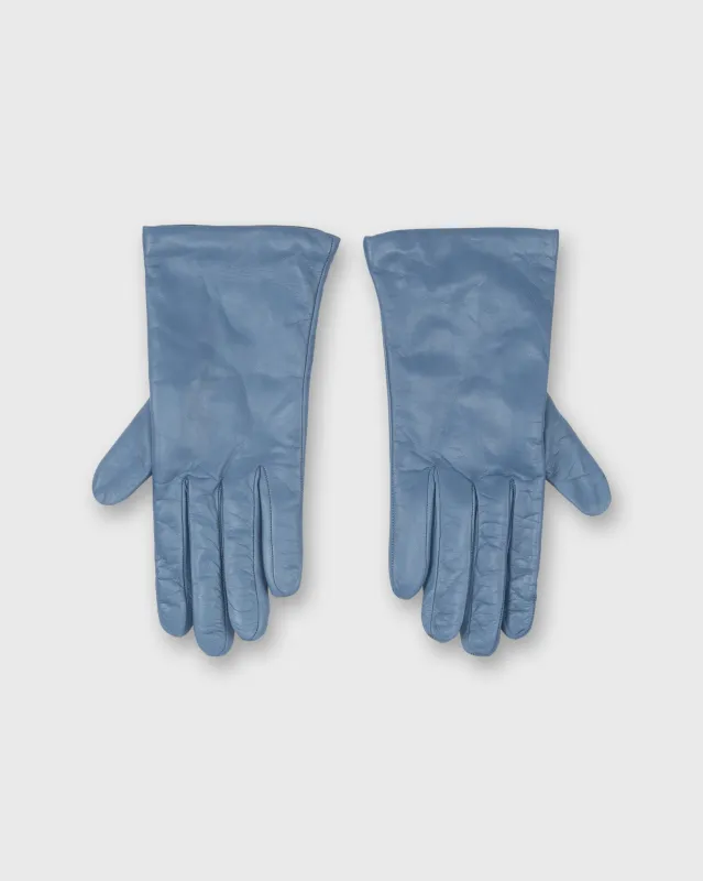 Cashmere-Lined Gloves in Steel Blue Nappa Leather sold by Mashburn