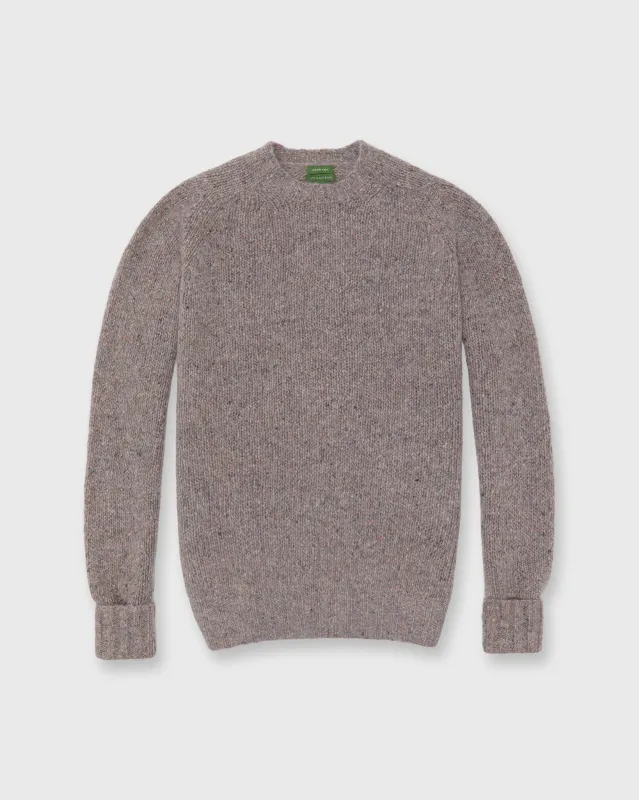 Hand-Knit Luxe Crewneck Sweater in Mist Cashmere sold by Mashburn
