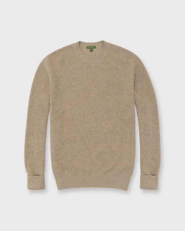 Thermal-Stitch Crewneck Sweater in Gravel Cashmere sold by Mashburn