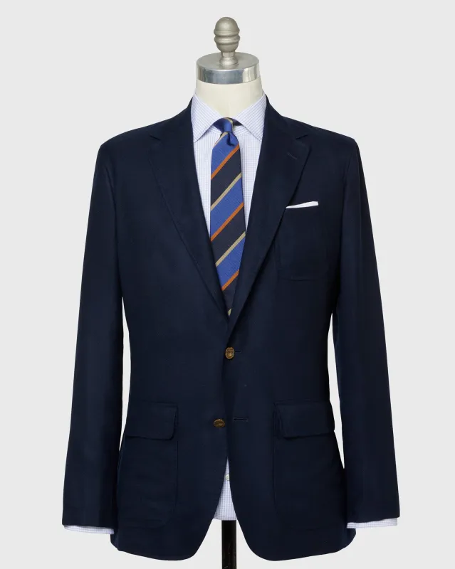 Ghost Blazer in Navy Cashmere Hopsack sold by Mashburn