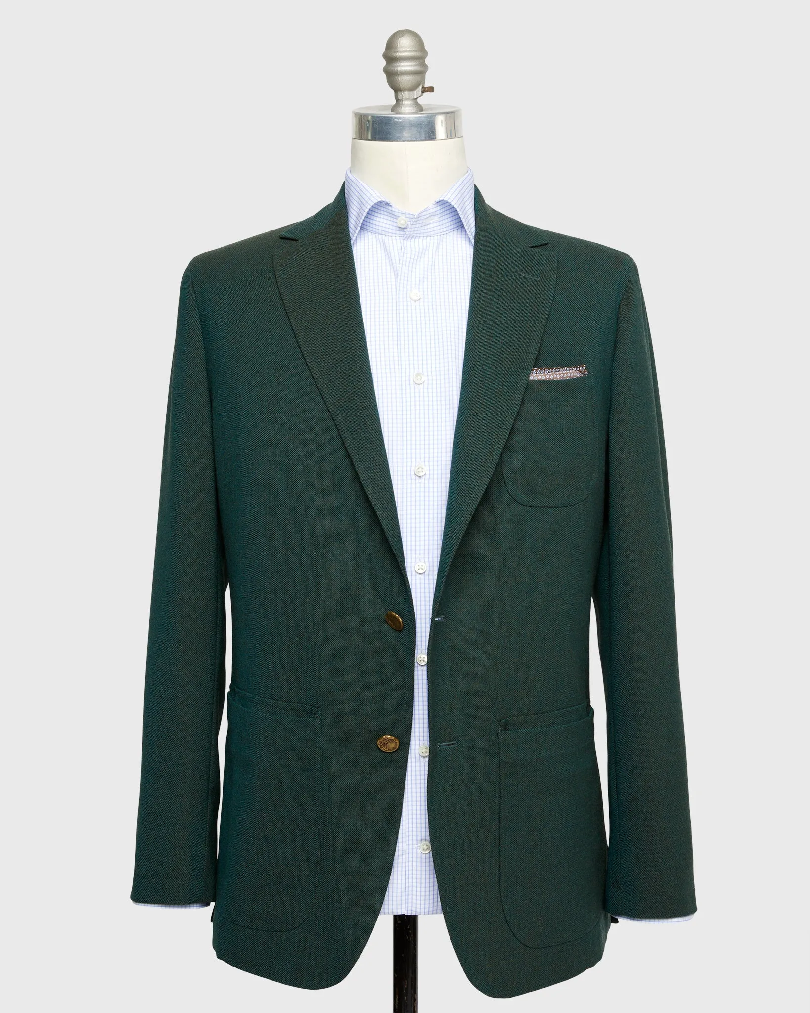 Ghost Blazer in Forest Wool Hopsack sold by Mashburn product image thumbnail 3
