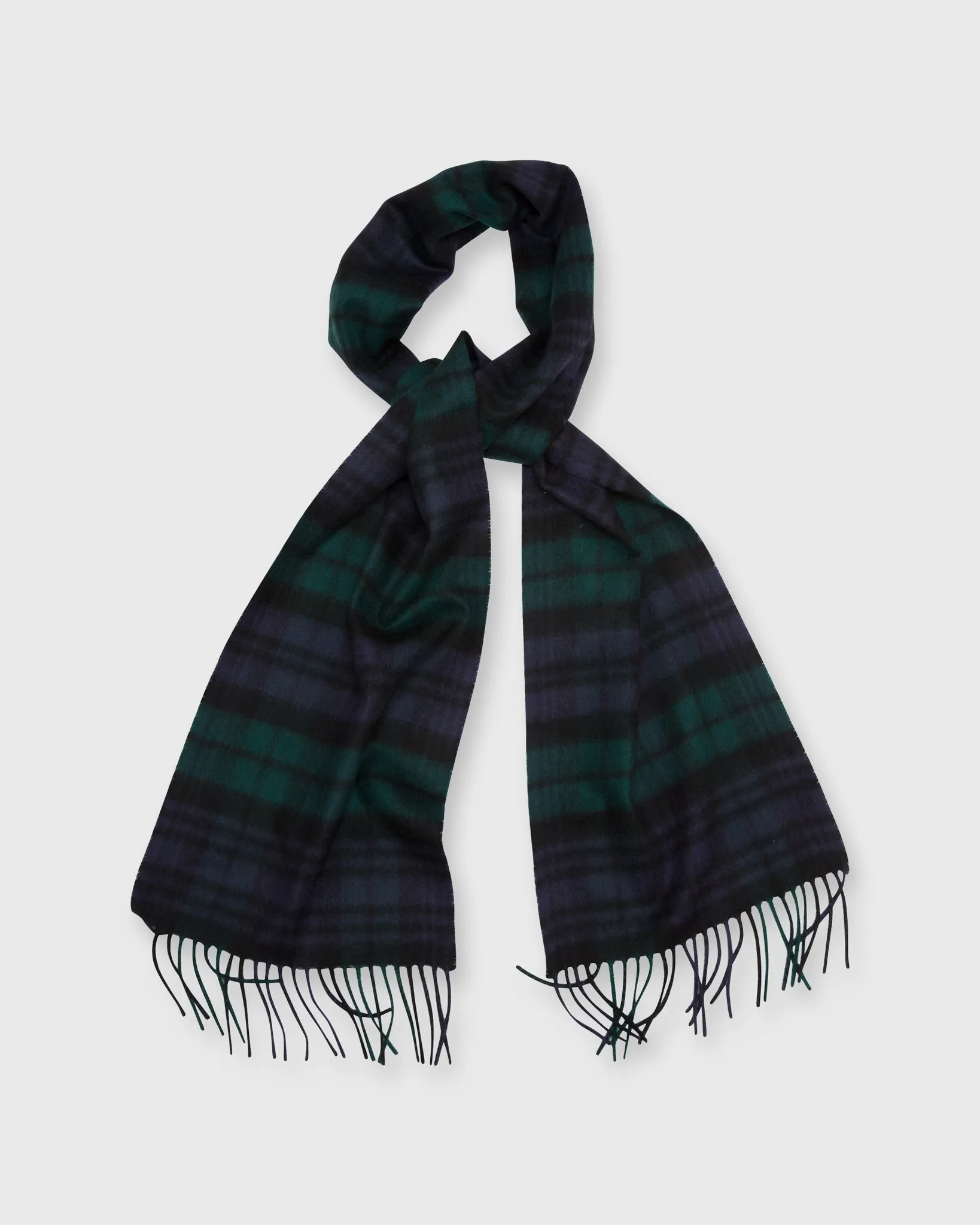 Cashmere Scarf in Blackwatch sold by Mashburn product image thumbnail 2