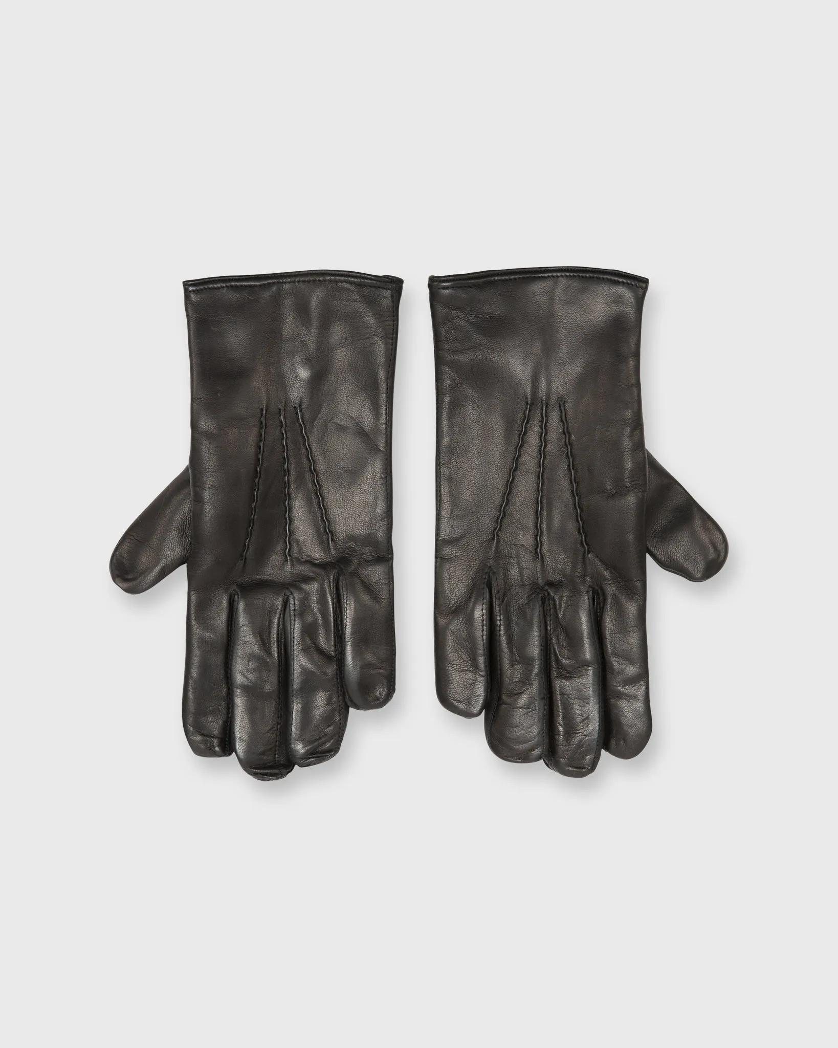 Cashmere-Lined Gloves in Black Nappa Leather sold by Mashburn