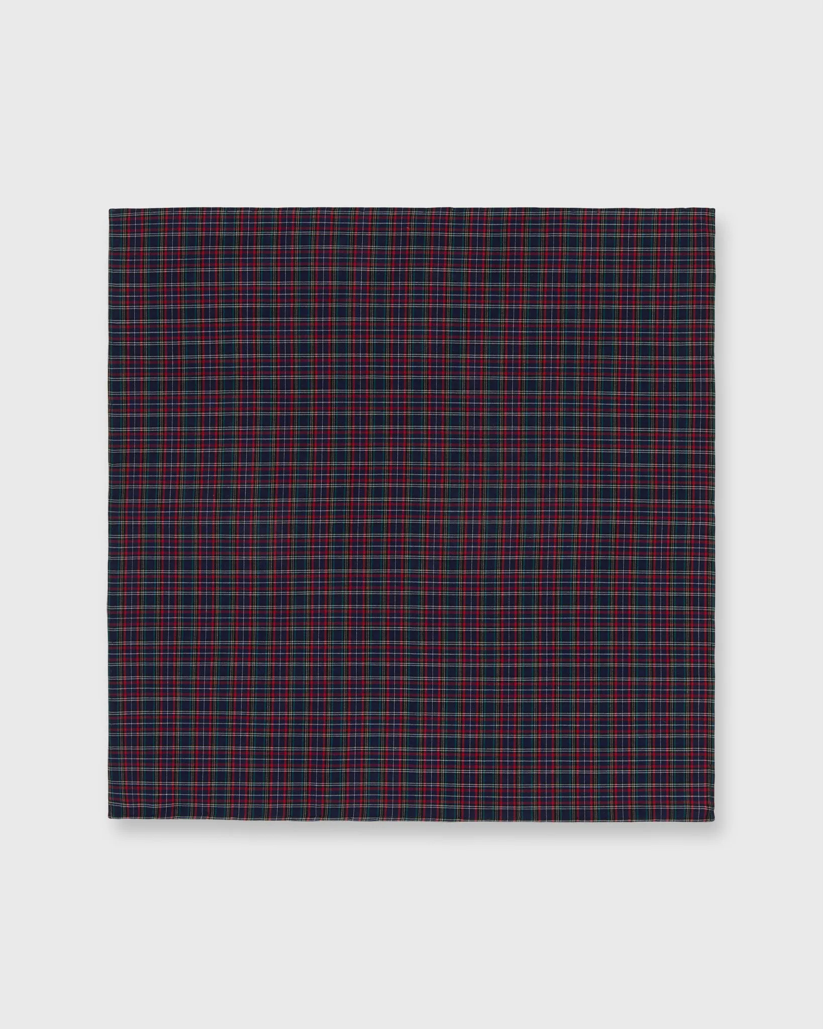 Cotton Print Pocket Square in Navy/Red Plaid Poplin sold by Mashburn product image thumbnail 2