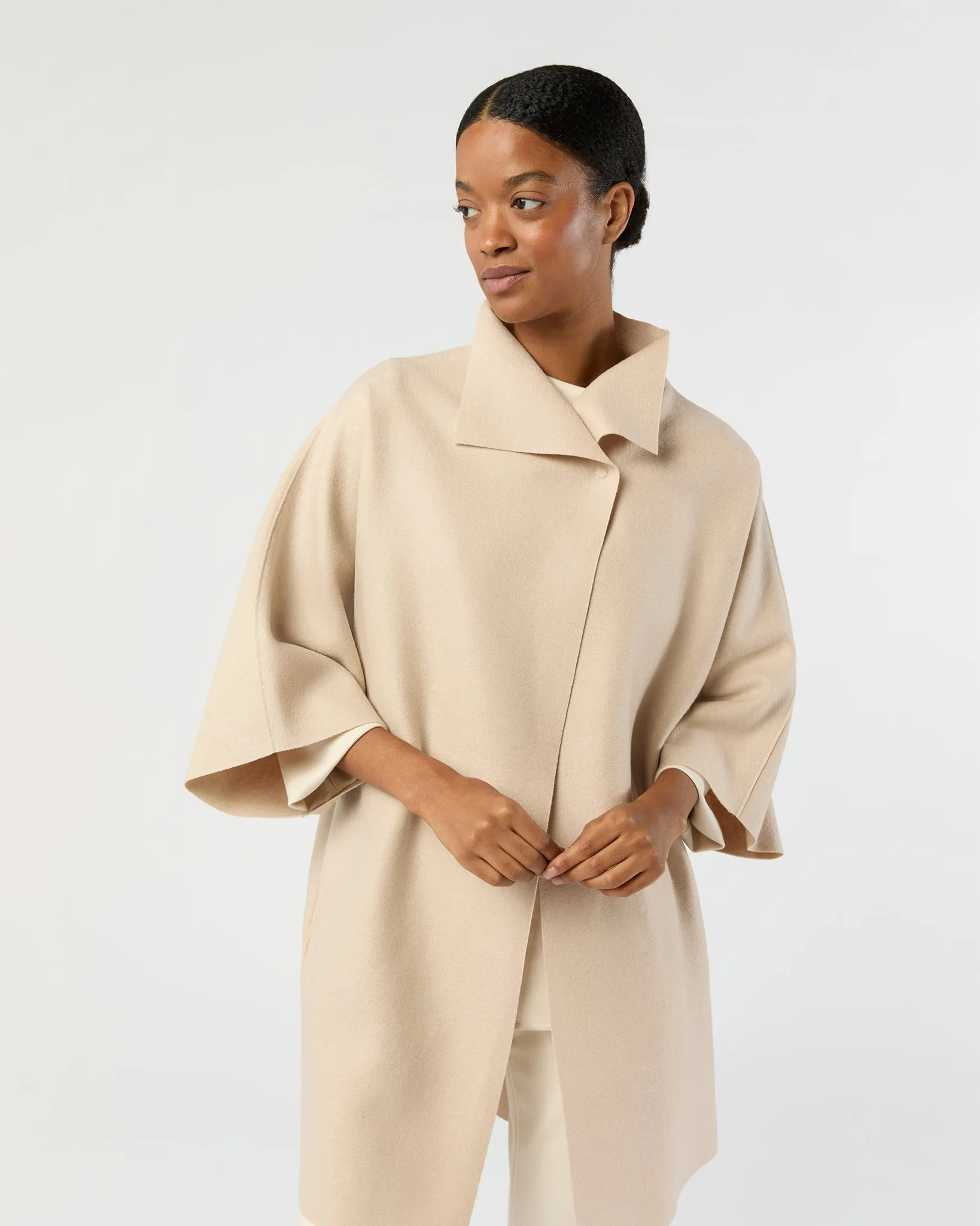 Kimono Coat in Almond sold by Mashburn product image thumbnail 5
