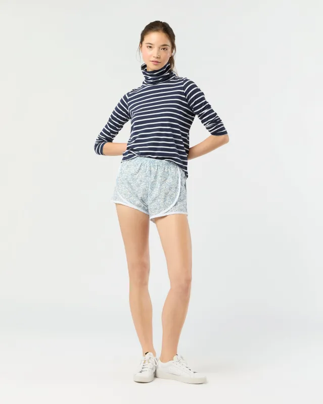 Track Short in Blue Hope Springs Liberty Fabric sold by Mashburn