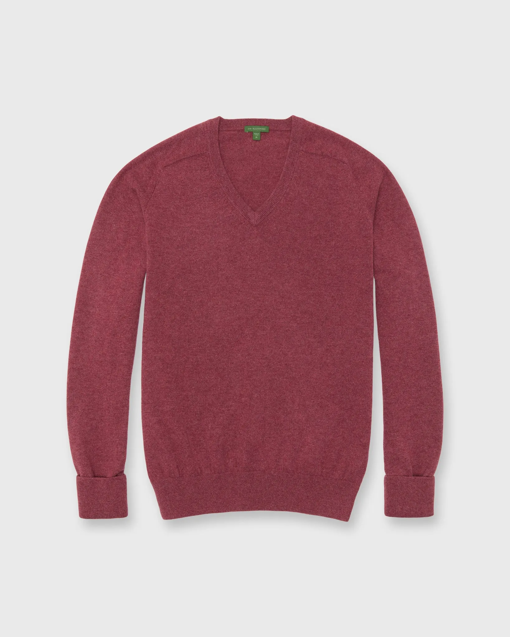 Classic V-Neck Sweater in Heather Autumn Cashmere sold by Mashburn