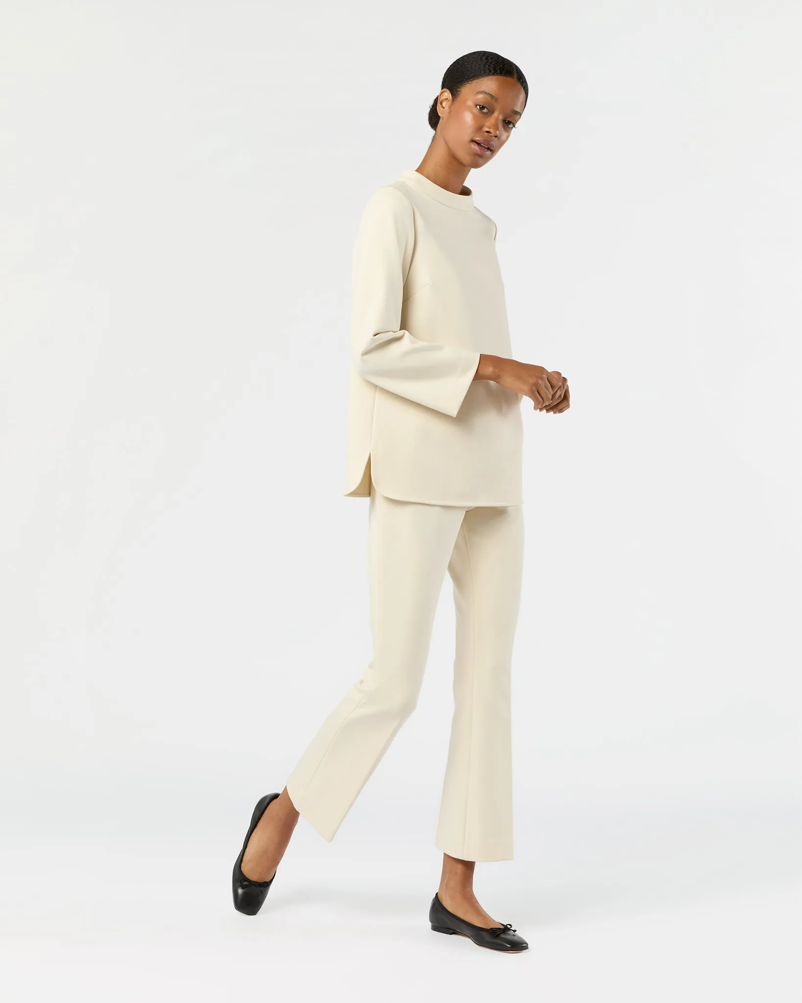 Samantha Top in Bisque Bi-Stretch Tricotine sold by Mashburn product image thumbnail 2