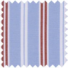 Made-to-Order Designer Tunic in Blue/Red Multi Stripe Poplin sold by Mashburn