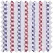 Made-to-Order Mandarin Tunic in Blue/Red Multi Stripe Oxford sold by Mashburn