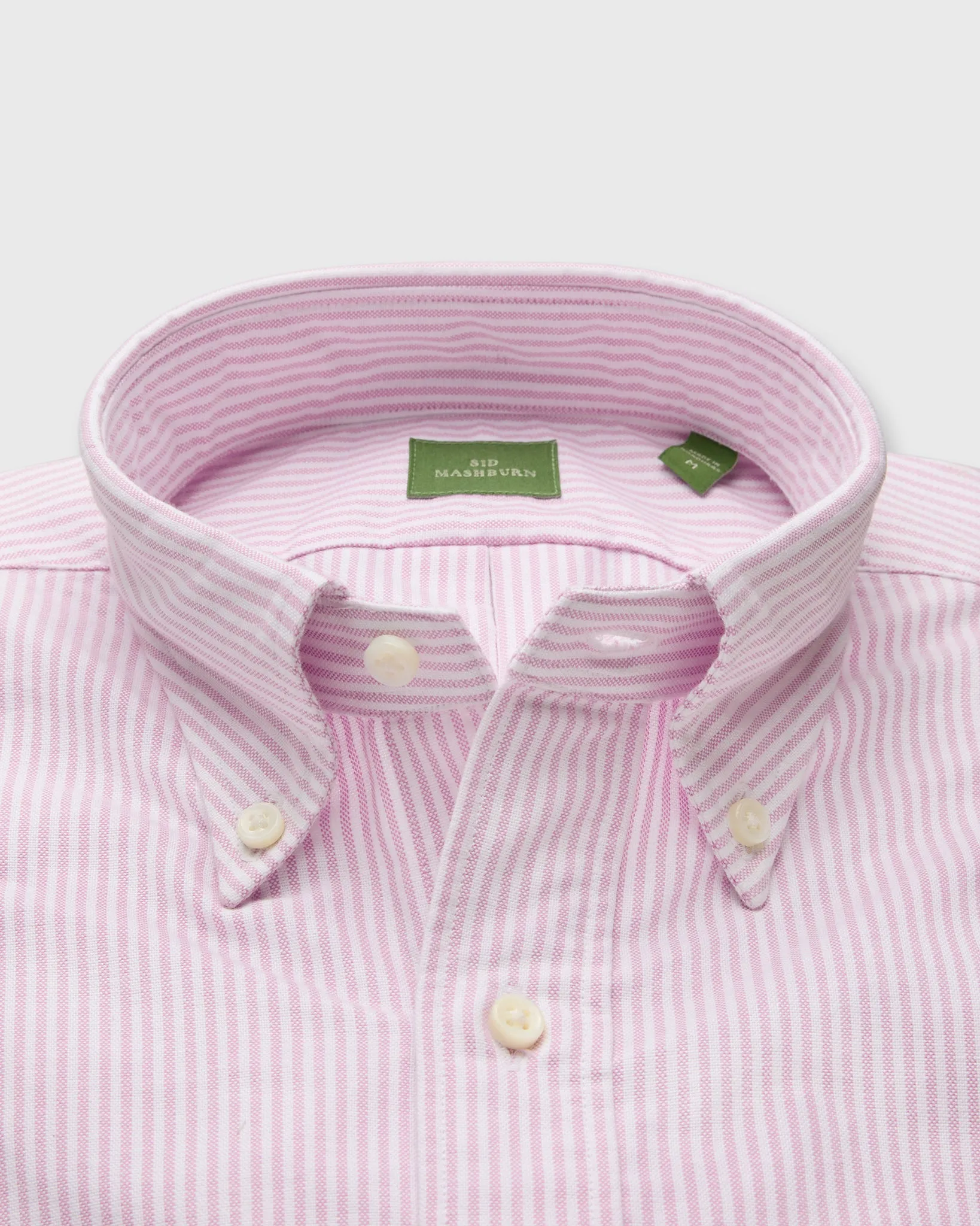 Button-Down Sport Shirt in Pink University Stripe Oxford sold by Mashburn product image thumbnail 2