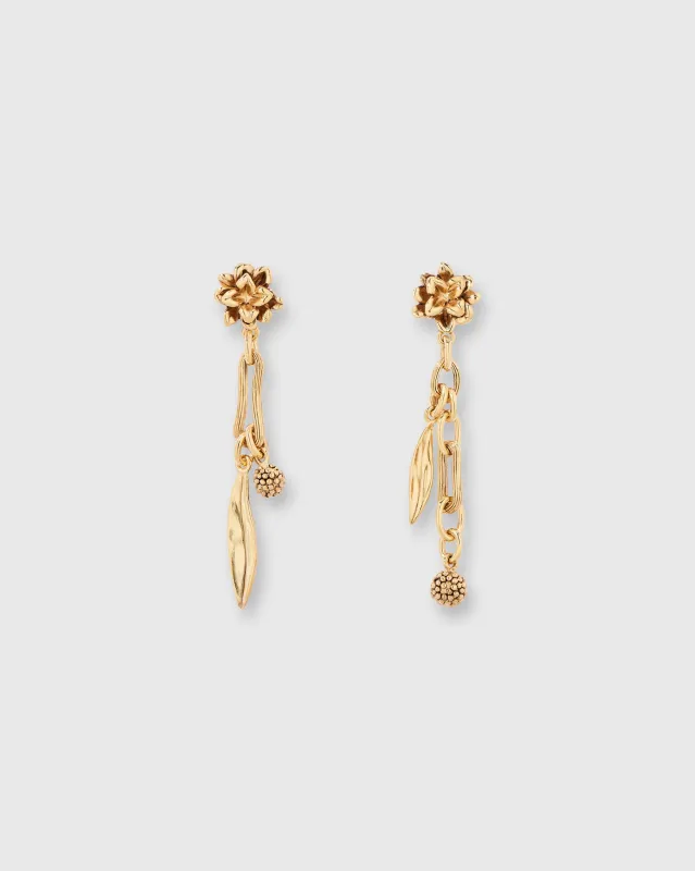 Anthos Earrings in Gold made by Mashburn