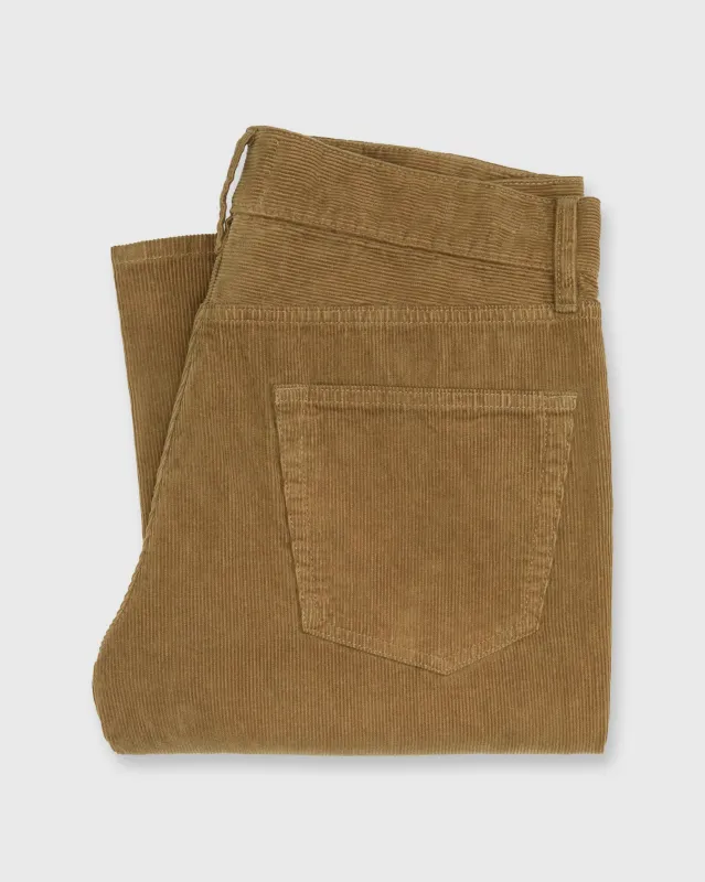 Slim Straight 5-Pocket Pant in Snuff Garment-Dyed Corduroy sold by Mashburn
