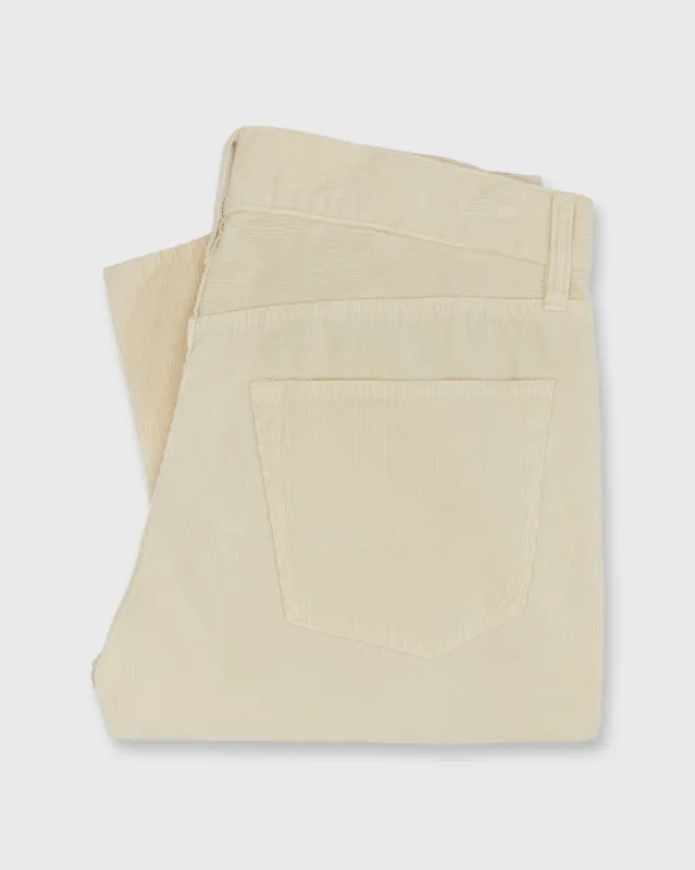 Slim Straight 5-Pocket Pant in Bone Garment-Dyed Corduroy sold by Mashburn