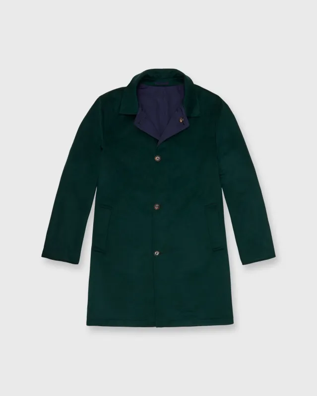 Peak Reversible Coat in Spruce/Navy sold by Mashburn