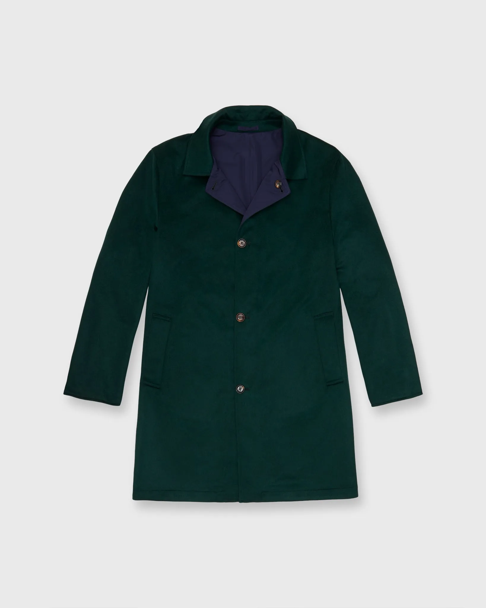 Peak Reversible Coat in Spruce/Navy sold by Mashburn