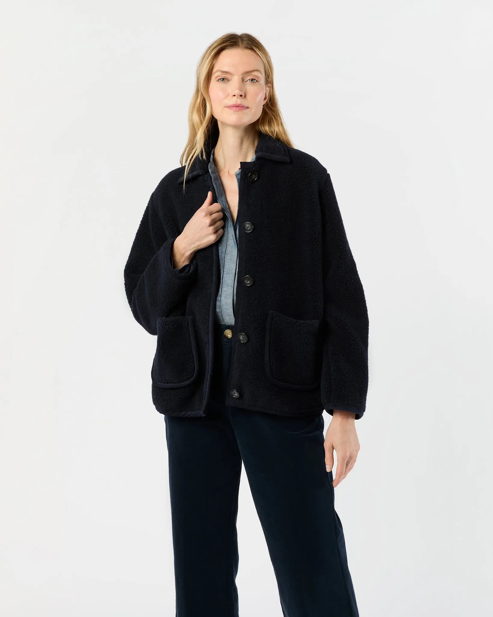 Estelle Jacket in Dark Navy sold by Mashburn