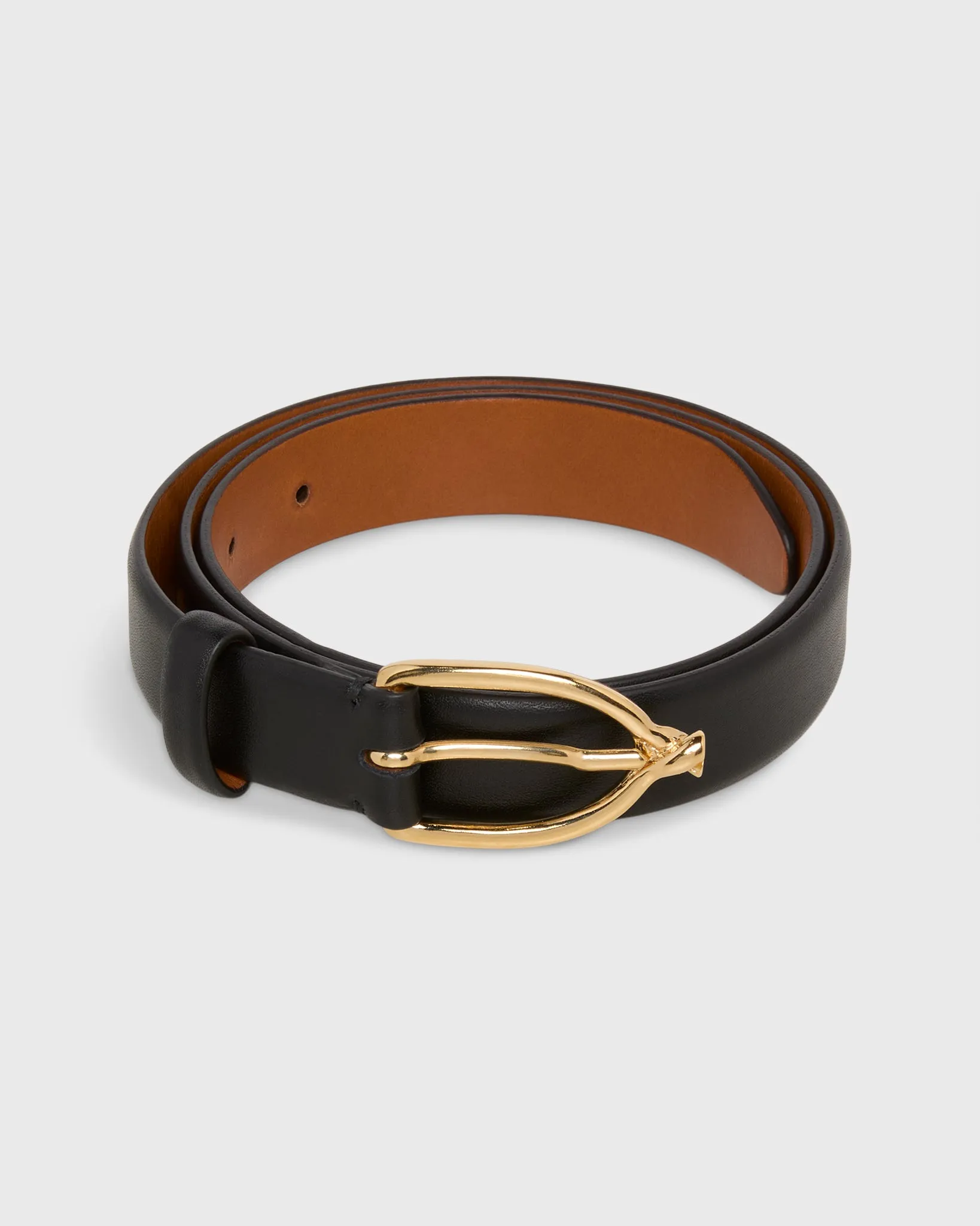1" Twist Dress Belt in Black Calfskin sold by Mashburn