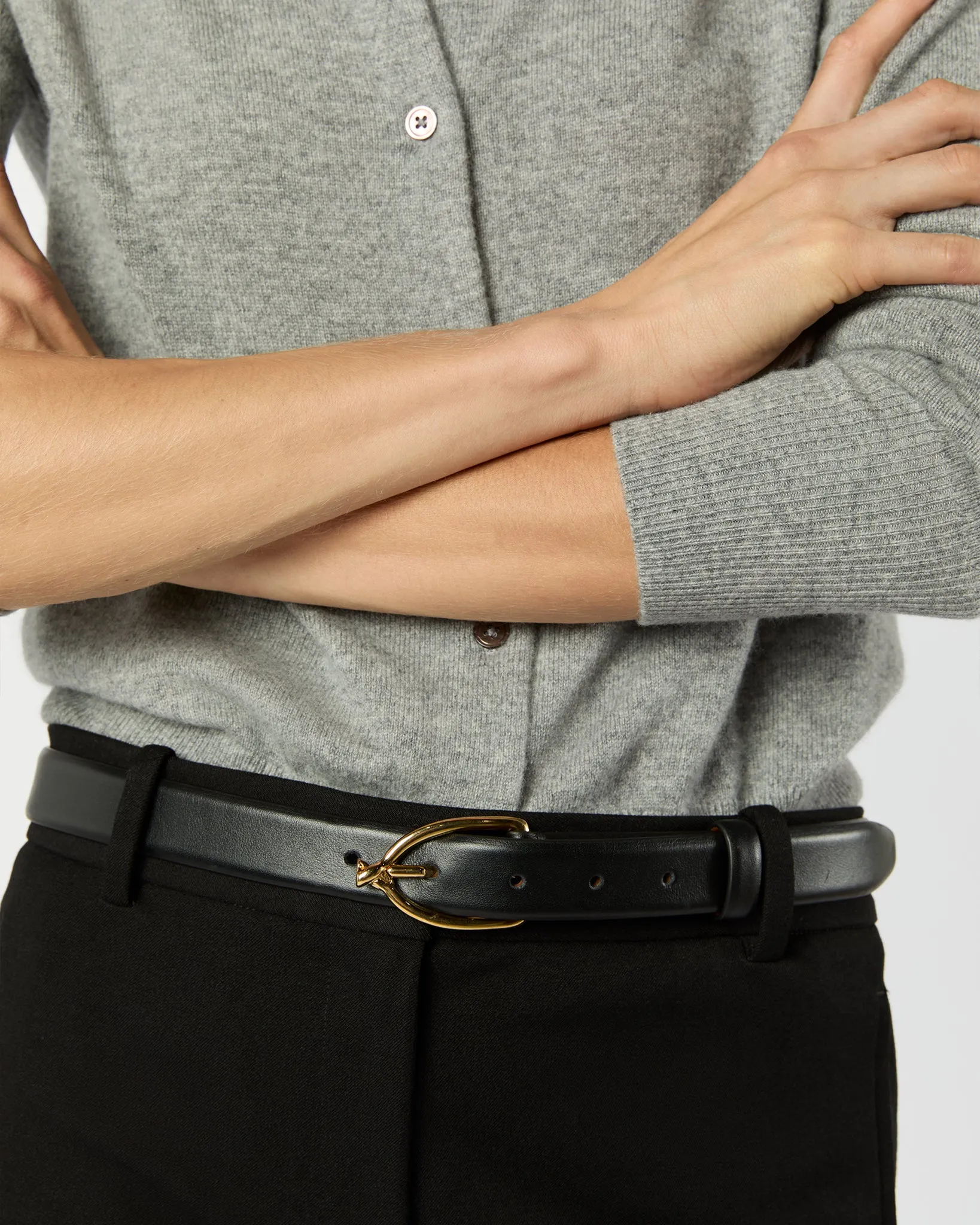 1" Twist Dress Belt in Black Calfskin sold by Mashburn product image thumbnail 2
