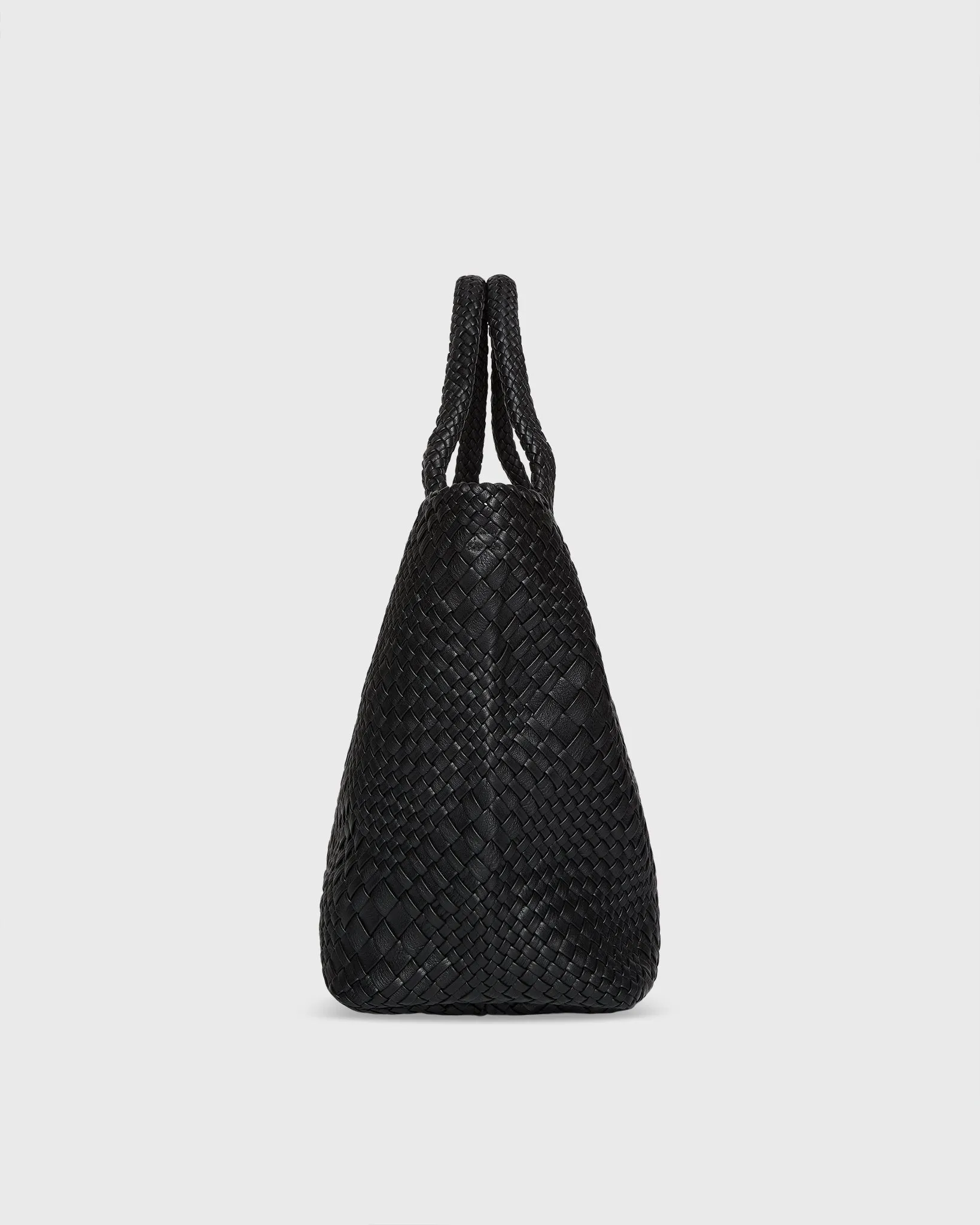 Mallie Handwoven Tote in Black Leather sold by Mashburn product image thumbnail 3