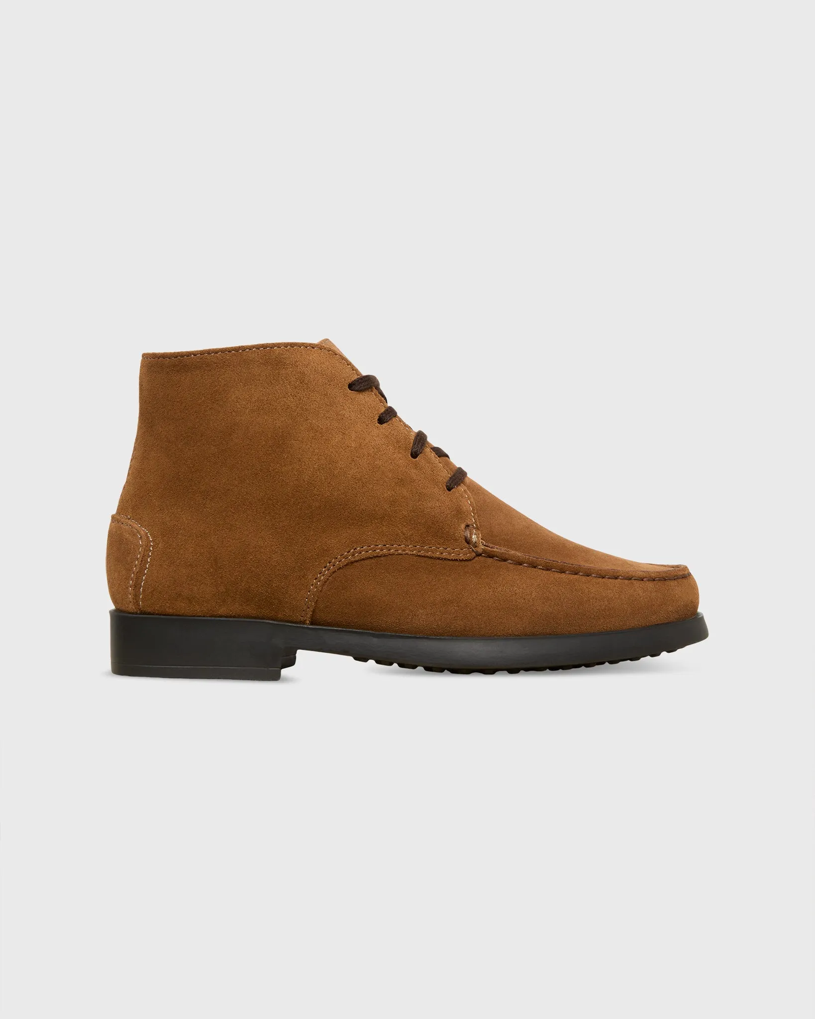 Moccasin Boot in Cigar Suede sold by Mashburn