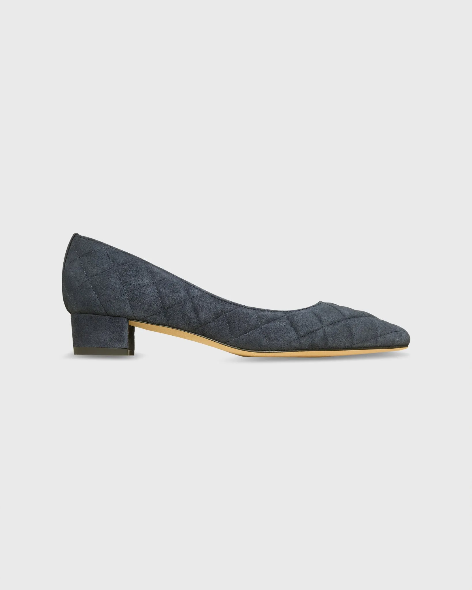 Jane Flat in Navy Suede sold by Mashburn