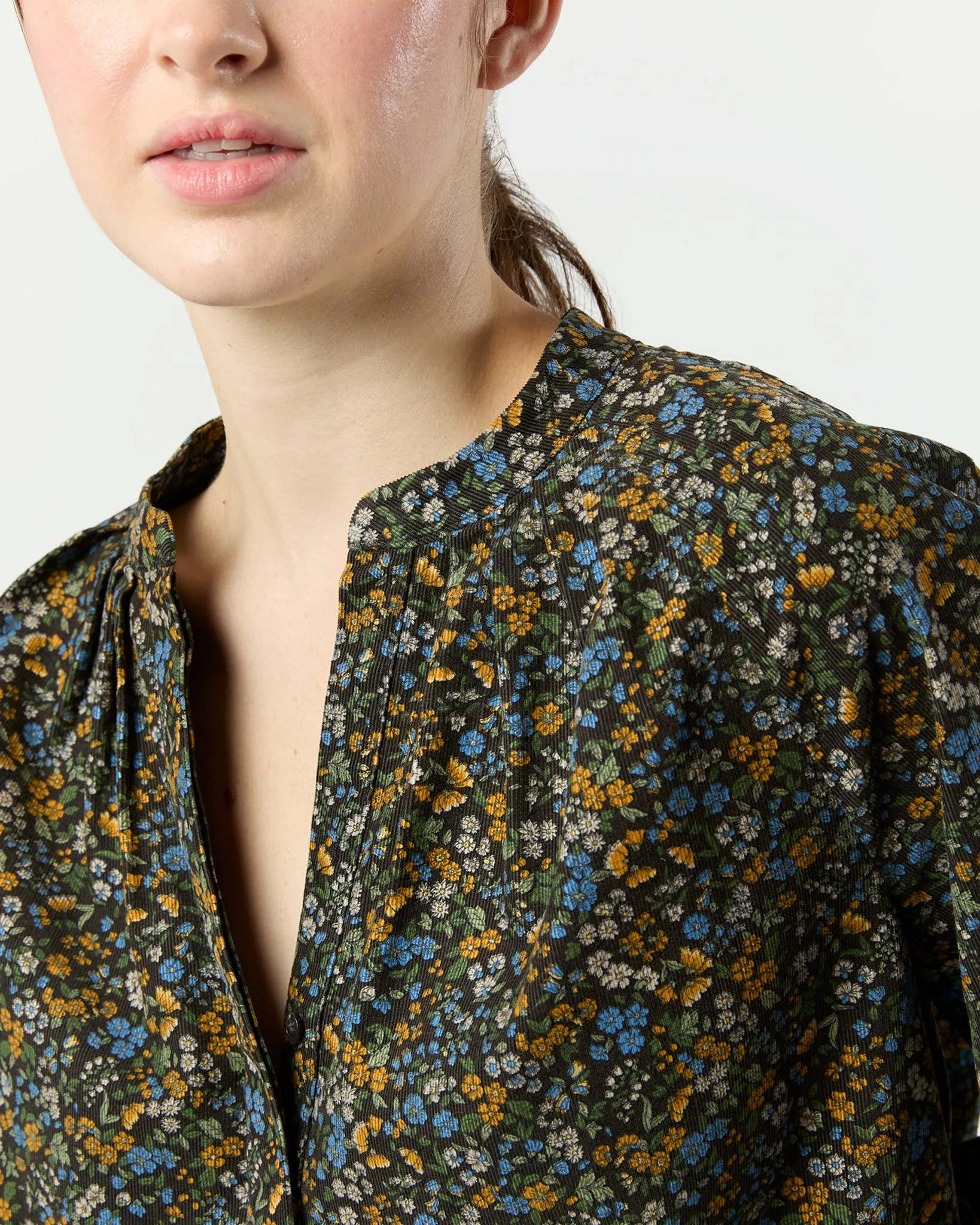 Sienna Top in Navy/Multi Flower Printed Cord sold by Mashburn product image thumbnail 3