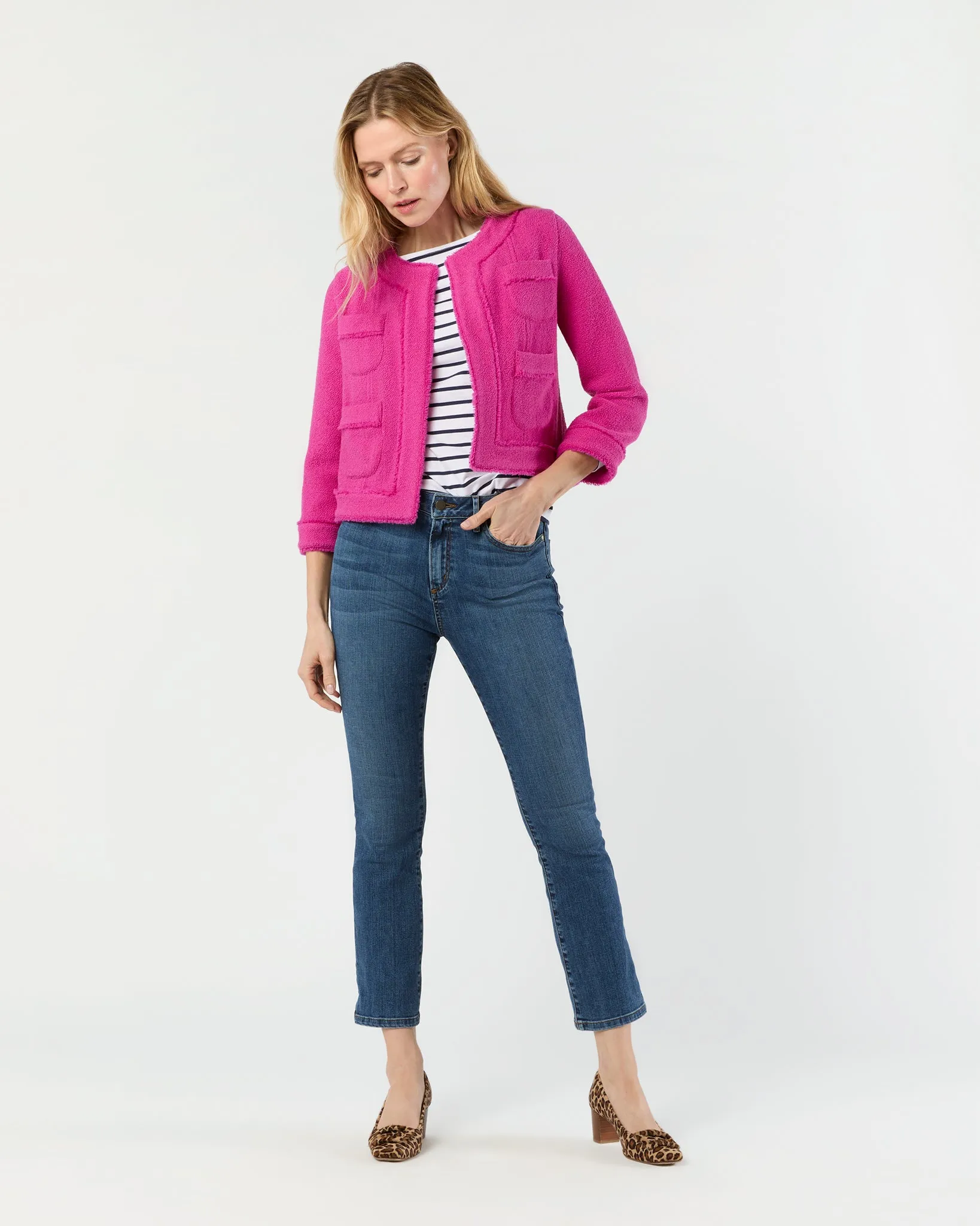 Kiki Jacket in Rosa Boucle Tweed sold by Mashburn product image thumbnail 3