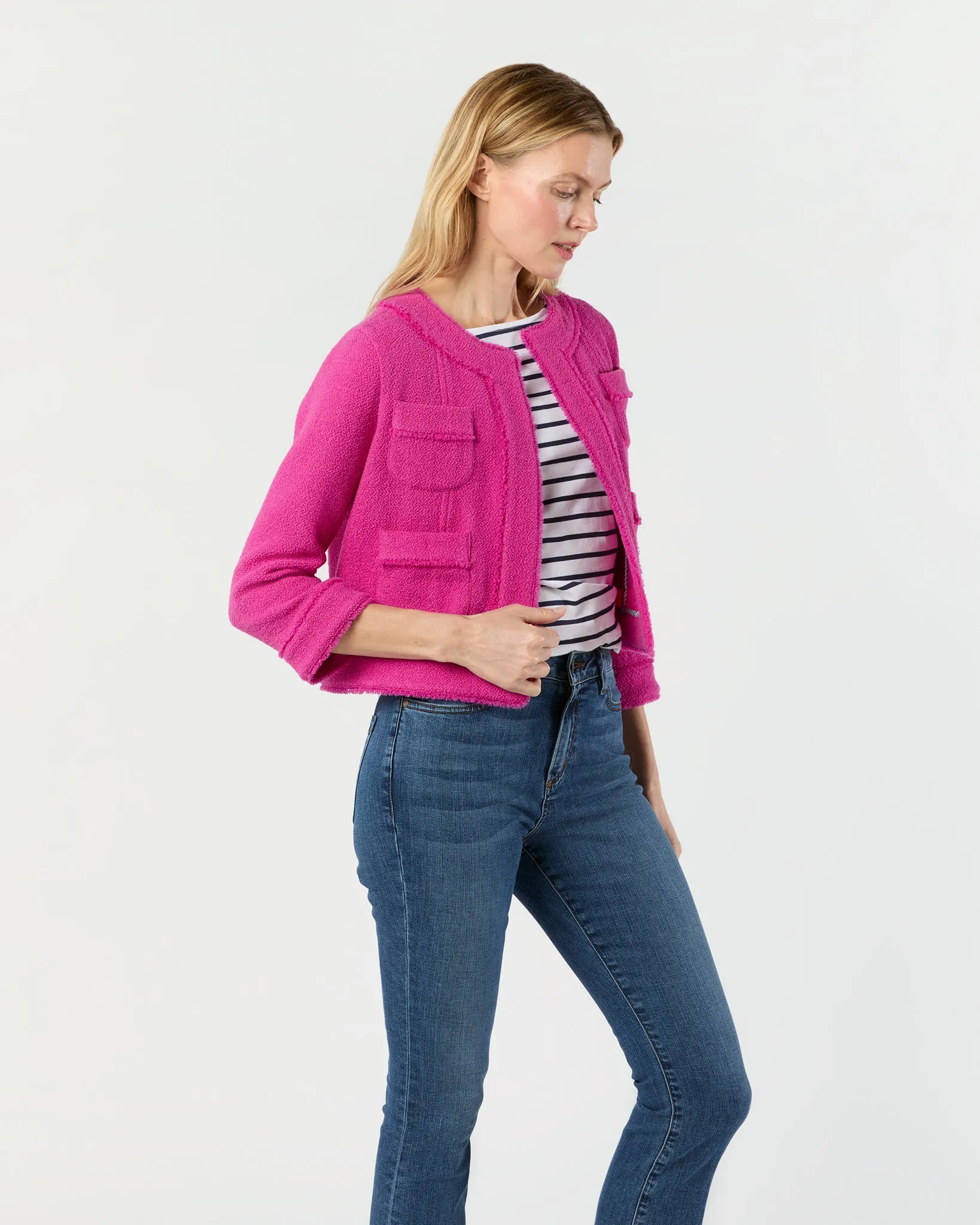 Kiki Jacket in Rosa Boucle Tweed sold by Mashburn product image thumbnail 5
