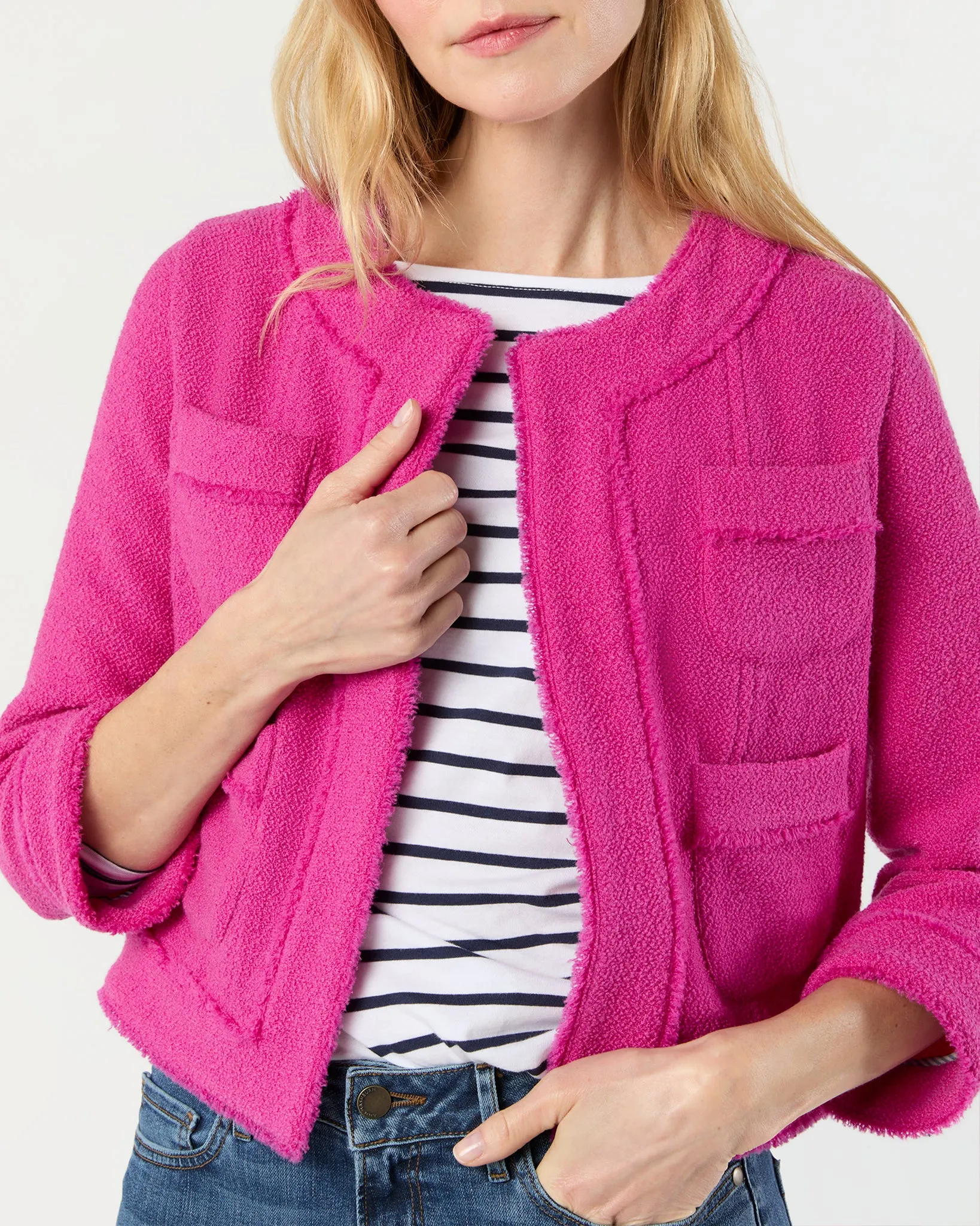 Kiki Jacket in Rosa Boucle Tweed sold by Mashburn product image thumbnail 4
