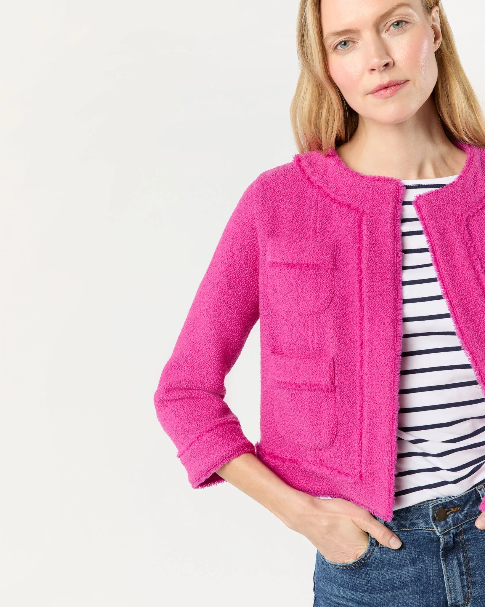 Kiki Jacket in Rosa Boucle Tweed sold by Mashburn product image thumbnail 2