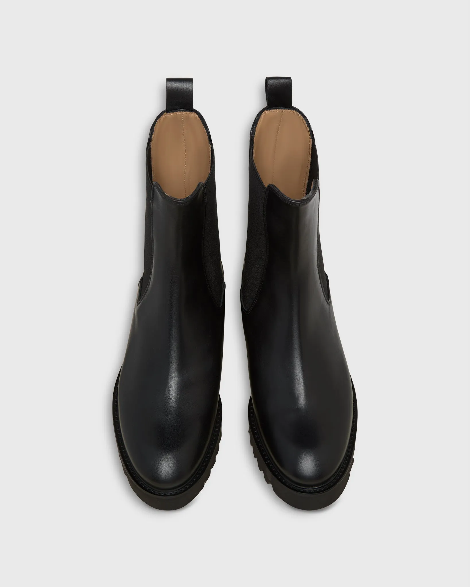 Tall Lug Sole Chelsea Boot in Black Leather sold by Mashburn product image thumbnail 2