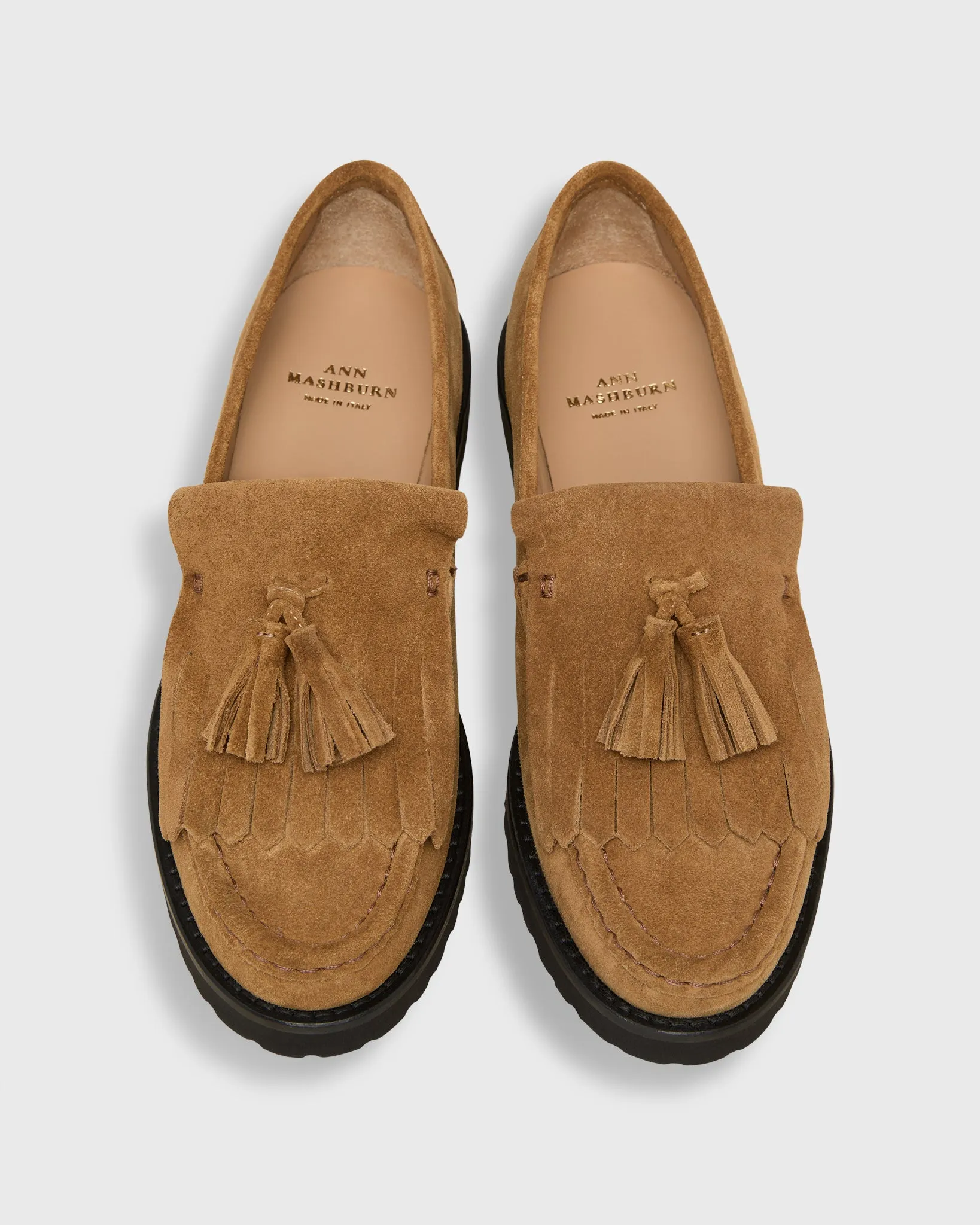 Kilt Lug Sole Penny Loafer in Whiskey Suede sold by Mashburn product image thumbnail 2