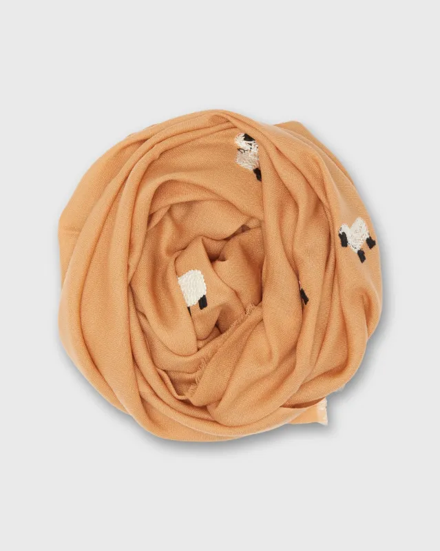 Sheep Scarf in Doe Camel sold by Mashburn