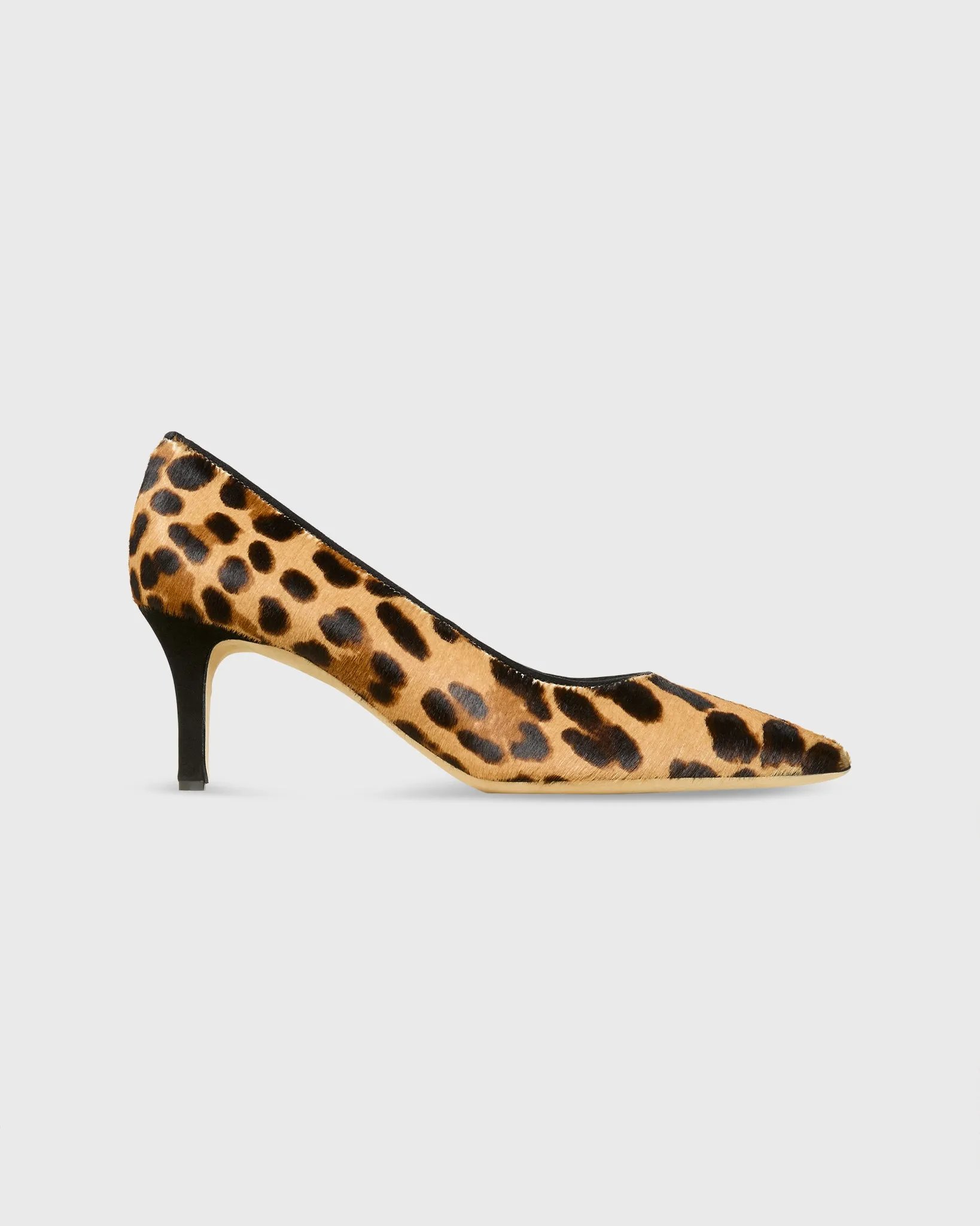 Pointed-Toe Pump in Leopard Calf Hair sold by Mashburn