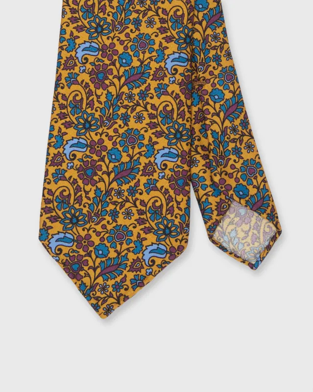 Silk Print Tie in Scotch/Aegean Floral sold by Mashburn
