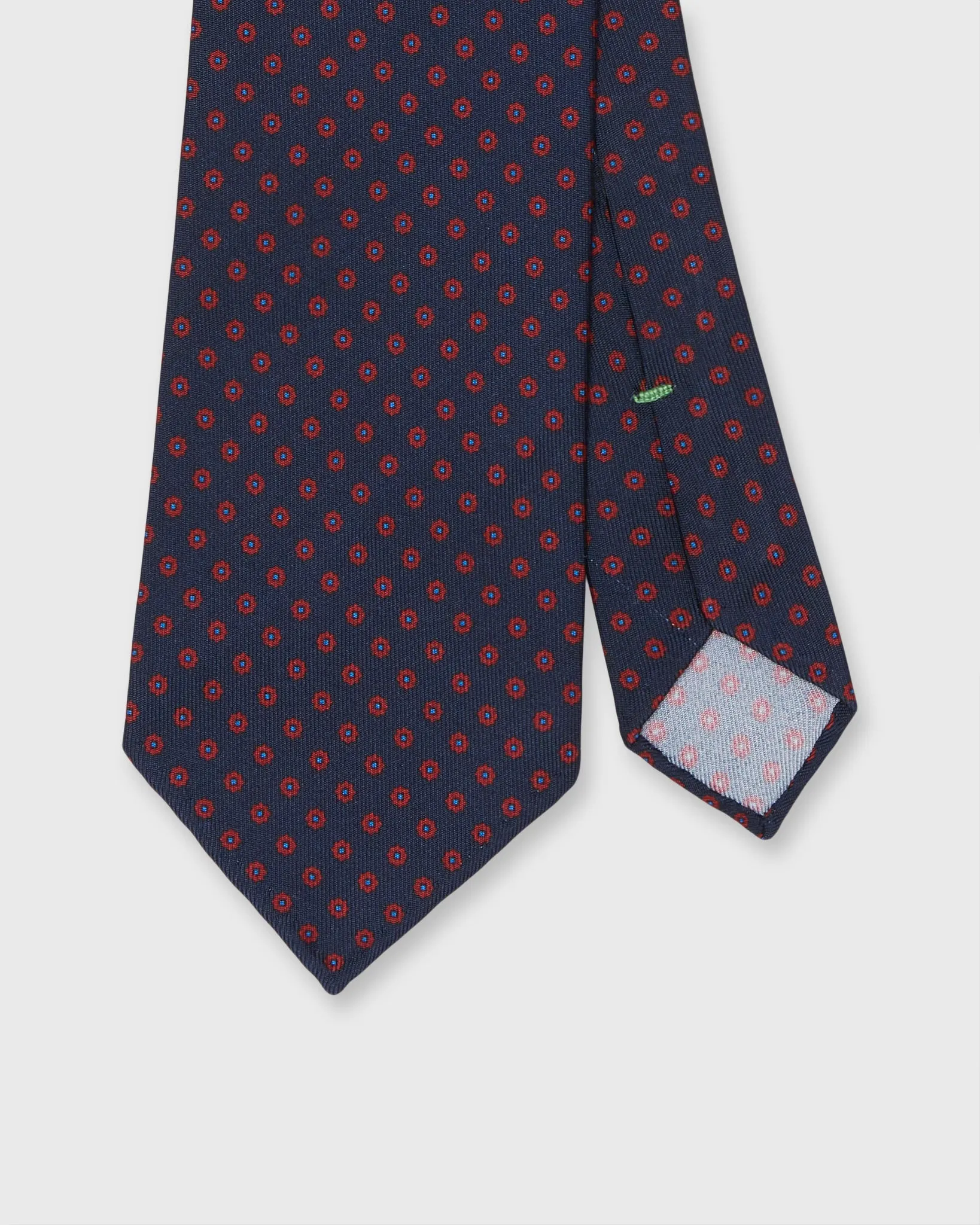 Silk Print Tie in Navy/Red/Sky Foulard sold by Mashburn