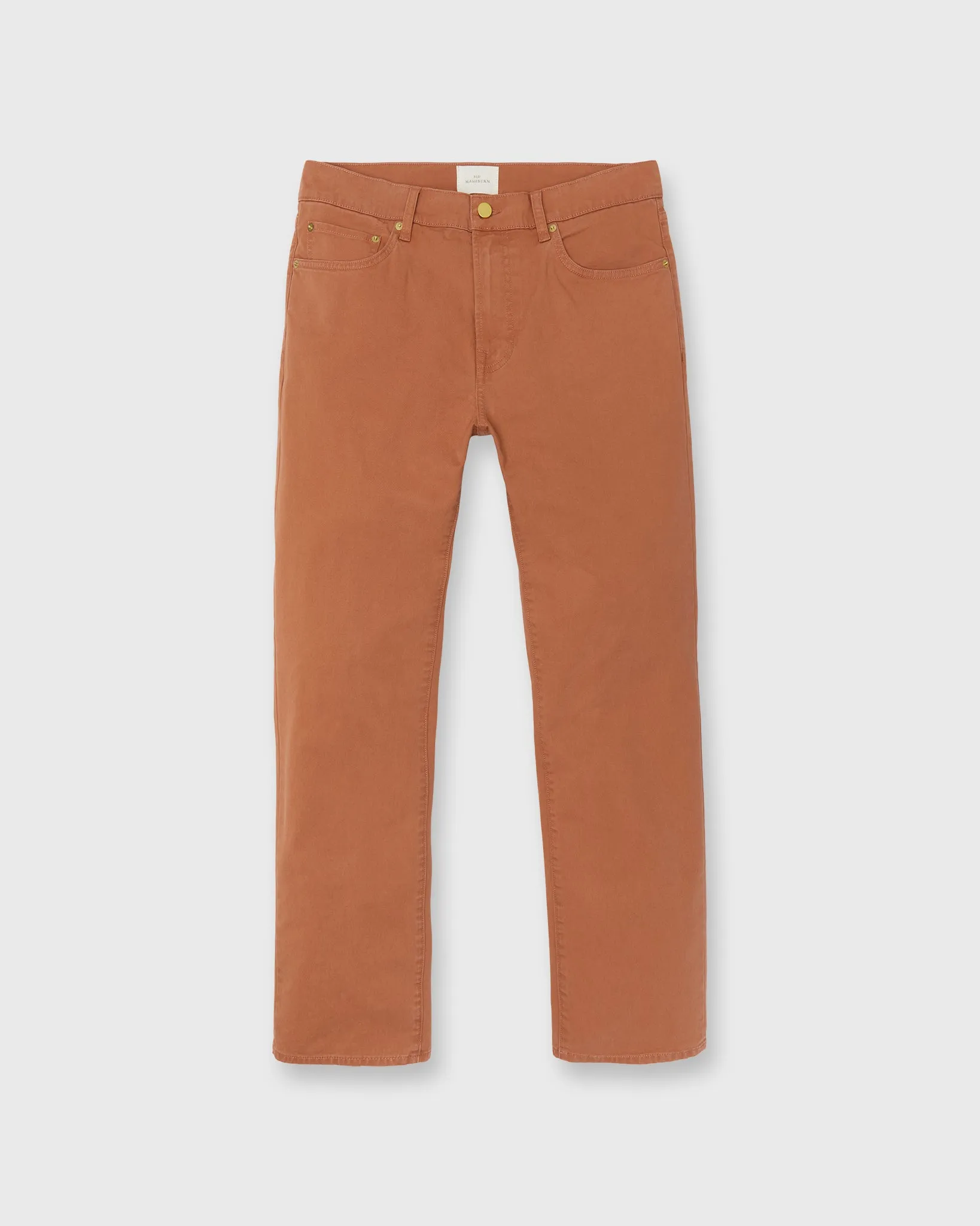 Slim Straight 5-Pocket Pant in Persimmon Twill sold by Mashburn product image thumbnail 2