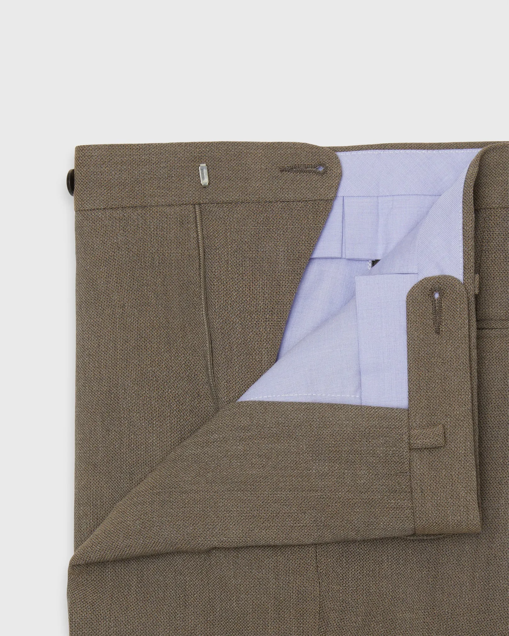 Dress Trouser in Flax Quattro Hopsack sold by Mashburn product image thumbnail 3